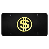 Automotive Gold License Plate - Dollar Stainless Steel - DOLGB