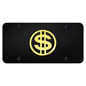 Automotive Gold License Plate - Dollar Stainless Steel - DOLGB