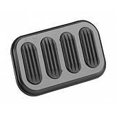 Lokar Performance Brake Pedal Pad - Steel With Rubber Insert Black - XSG6008