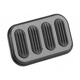 Lokar Performance Brake Pedal Pad - Steel With Rubber Insert Black - XSG6008
