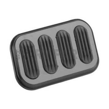 Lokar Performance Brake Pedal Pad - Steel With Rubber Insert Black - XSG6008