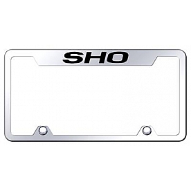 Automotive Gold License Plate Frame - Silver Stainless Steel - TFSHOEC
