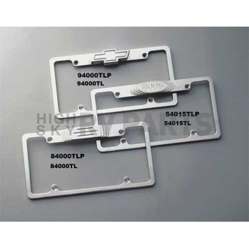 All Sales License Plate Frame - Plain Aluminum Silver - 94000TL
