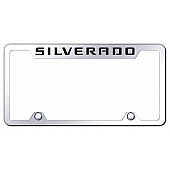 Automotive Gold License Plate Frame - Silver Stainless Steel - TFSILEC
