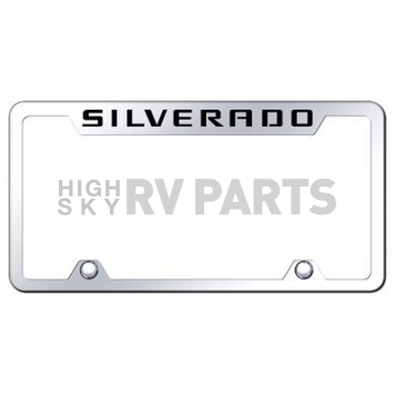 Automotive Gold License Plate Frame - Silver Stainless Steel - TFSILEC