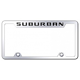 Automotive Gold License Plate Frame - Silver Stainless Steel - TFSRBEC