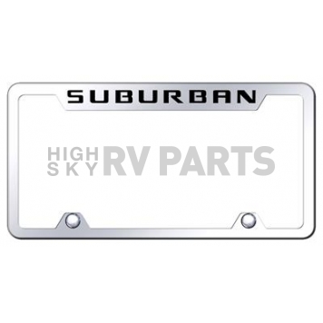 Automotive Gold License Plate Frame - Silver Stainless Steel - TFSRBEC