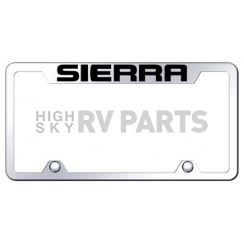 Automotive Gold License Plate Frame - Silver Stainless Steel - TFSRREC
