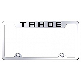 Automotive Gold License Plate Frame - Silver Stainless Steel - TFTAHEC
