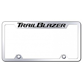 Automotive Gold License Plate Frame - Silver Stainless Steel - TFTRLEC