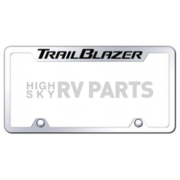 Automotive Gold License Plate Frame - Silver Stainless Steel - TFTRLEC