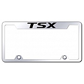 Automotive Gold License Plate Frame - Silver Stainless Steel - TFTSXEC