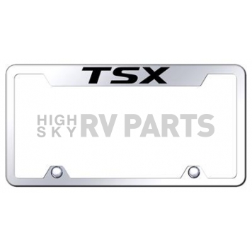 Automotive Gold License Plate Frame - Silver Stainless Steel - TFTSXEC
