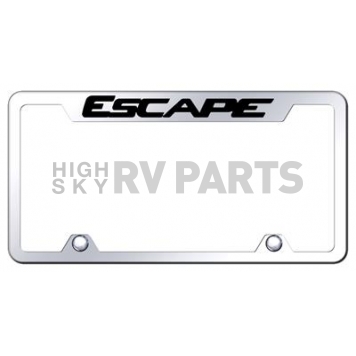 Automotive Gold License Plate Frame - Silver Stainless Steel - TFXCAEC