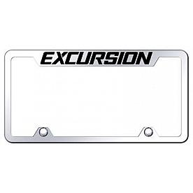 Automotive Gold License Plate Frame - Silver Stainless Steel - TFXCUEC