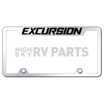 Automotive Gold License Plate Frame - Silver Stainless Steel - TFXCUEC