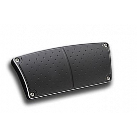 Clayton Machine Works Brake Pedal Pad - Billet Aluminum With Rubber Insert Black - BPA206B