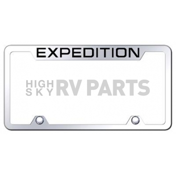 Automotive Gold License Plate Frame - Silver Stainless Steel - TFXPDEC