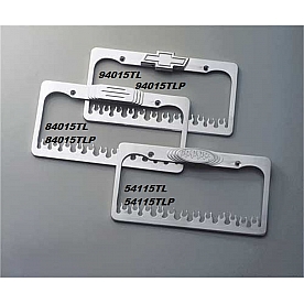 All Sales License Plate Frame - Cut Flames Aluminum Silver - 54115TLP