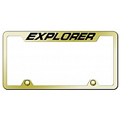 Automotive Gold License Plate Frame - Gold Stainless Steel - TFXPLEG