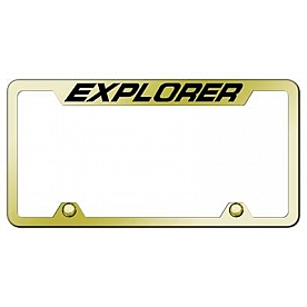 Automotive Gold License Plate Frame - Gold Stainless Steel - TFXPLEG