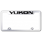 Automotive Gold License Plate Frame - Silver Stainless Steel - TFYUKEC