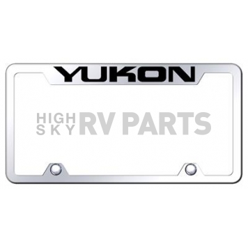 Automotive Gold License Plate Frame - Silver Stainless Steel - TFYUKEC