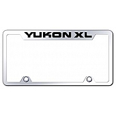 Automotive Gold License Plate Frame - Silver Stainless Steel - TFYXLEC