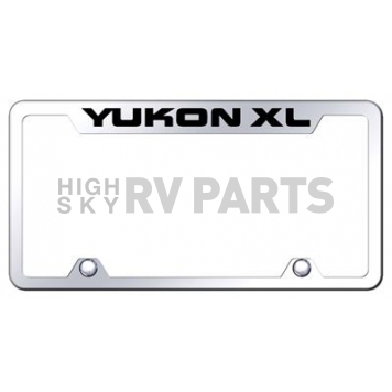 Automotive Gold License Plate Frame - Silver Stainless Steel - TFYXLEC