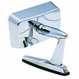 K-Source Exterior Mirror Manual Rectangular Silver Single - 1301
