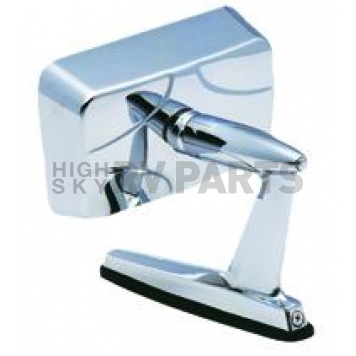 K-Source Exterior Mirror Manual Rectangular Silver Single - 1301