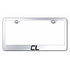 Automotive Gold License Plate Frame - Silver Stainless Steel - LFCLEC