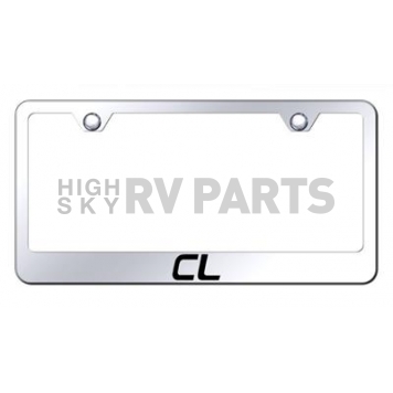 Automotive Gold License Plate Frame - Silver Stainless Steel - LFCLEC
