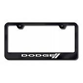 Automotive Gold License Plate Frame - Black Stainless Steel - LFDODSEB