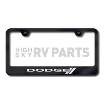 Automotive Gold License Plate Frame - Black Stainless Steel - LFDODSEB