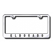 Automotive Gold License Plate Frame - Silver Stainless Steel - LFELDEC