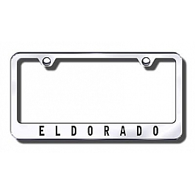 Automotive Gold License Plate Frame - Silver Stainless Steel - LFELDEC