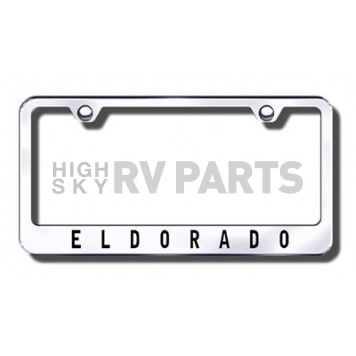 Automotive Gold License Plate Frame - Silver Stainless Steel - LFELDEC