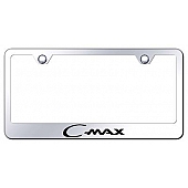 Automotive Gold License Plate Frame - Silver Stainless Steel - LFCMAXEC