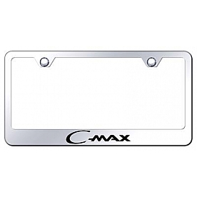 Automotive Gold License Plate Frame - Silver Stainless Steel - LFCMAXEC