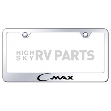 Automotive Gold License Plate Frame - Silver Stainless Steel - LFCMAXEC