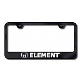 Automotive Gold License Plate Frame - Black Stainless Steel - LFELEEB