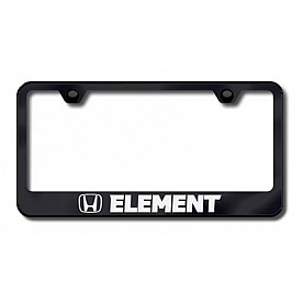 Automotive Gold License Plate Frame - Black Stainless Steel - LFELEEB