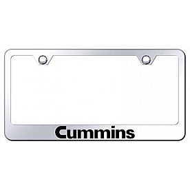 Automotive Gold License Plate Frame - Silver Stainless Steel - LFCMNEC