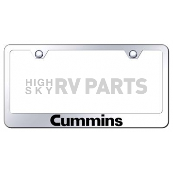 Automotive Gold License Plate Frame - Silver Stainless Steel - LFCMNEC