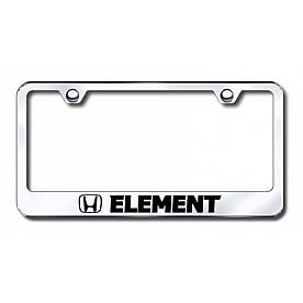 Automotive Gold License Plate Frame - Silver Stainless Steel - LFELEEC