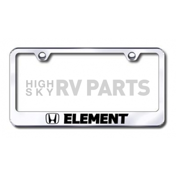 Automotive Gold License Plate Frame - Silver Stainless Steel - LFELEEC