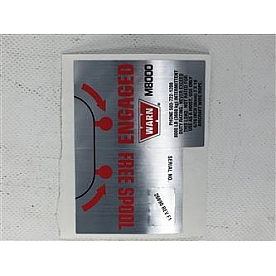 Warn Winch Label 26690