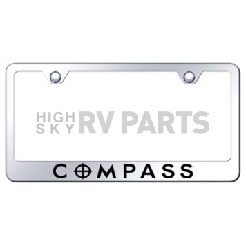 Automotive Gold License Plate Frame - Silver Stainless Steel - LFCMPEC