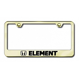 Automotive Gold License Plate Frame - Gold Stainless Steel - LFELEEG